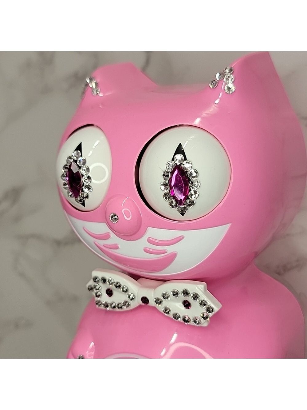 Jeweled Flamingo Pink Kit-Cat Klock clock SUPER RARE - Picture 6 of 9